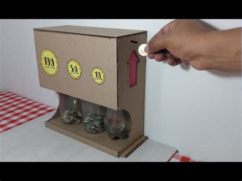 Alcancia Separador De Monedas Con Carton Reciclado Manualidades Con