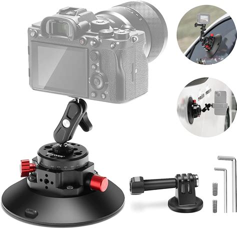 Neewer Cm Camera Suction Cup Mount With Ball Head Magic Arm