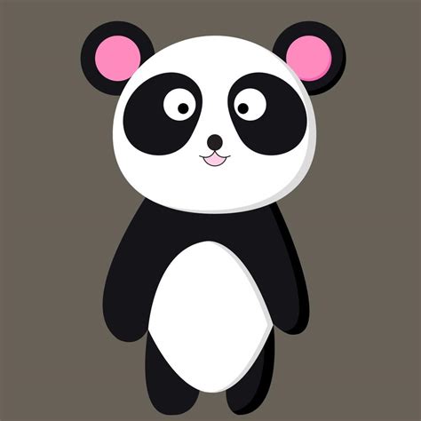 A happy panda, vector or color illustration. 13573426 Vector Art at ...