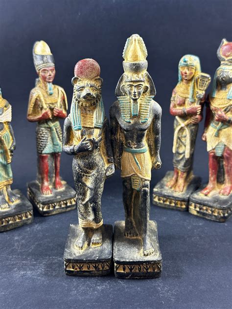 Set of 6 Unique Ancient Egyptian Deities Statues - Etsy