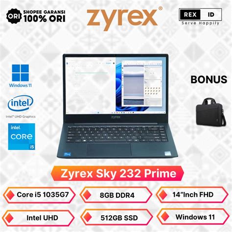 Jual Laptop Murah Zyrex Sky Prime Core I G Gb Gb Fhd