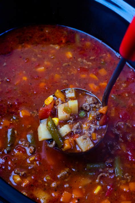 Easy Crock Pot Vegetable Beef Soup A Southern Soul