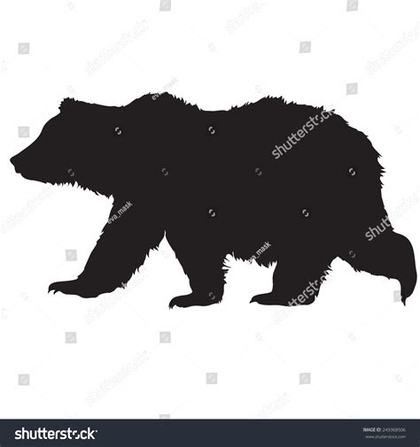 Silhouette Bear On White Background Your Stock Vector (Royalty Free ...