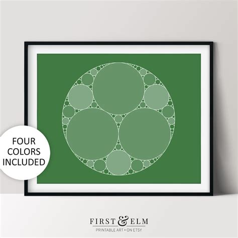 Apollonian Gasket Fractal Art Design Math Nerd Poster - Etsy