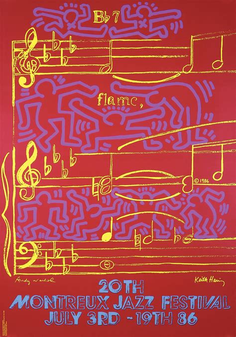 Andy Warhol Keith Haring Montreux Jazz Festival Large Original