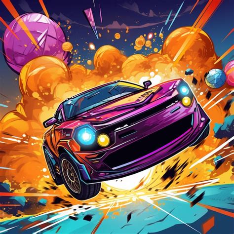 Premium AI Image | Rocket league game flying fast car with boost Ai ...