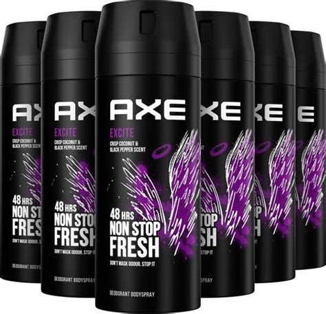 Axe Excite Bodyspray Deodorant 6 X 150 Ml Voordeelverpakking Bol