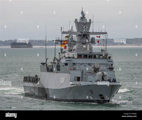 The German Navy K130 Class Warship FGS Braunschweig F260 Arriving At