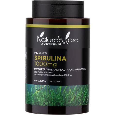 Nature S Care Pro Spirulina 1000mg 150 Tablets Woolworths