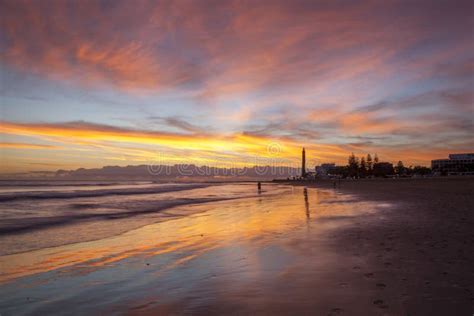 Sunset in Maspalomas stock photo. Image of star, morning - 37052658