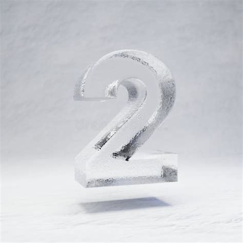 Ice Number 2 On Snow Background Stock Illustration Illustration Of