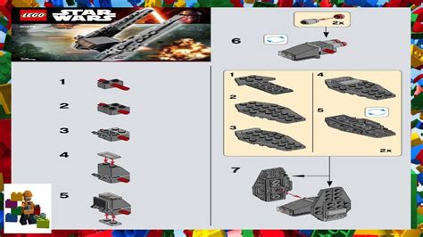 Lego Instructions Star Wars Kylo Ren S Command Shuttle Youtube