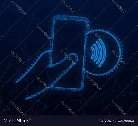 Contactless Wireless Pay Sign Logo Nfc Technology Vector Image