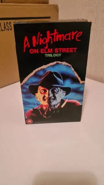 Nightmare On Elm Street Trilogy Boxset Vhs Video Pal Freddy Krueger