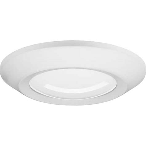 Progress Lighting Intrinsic Collection 5-1/2" LED Slim Satin White Flush Mount Surface Mount ...