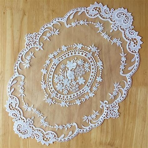 Fiygor Pack Retro Lace Placemats French Crochet Doilies Handmade