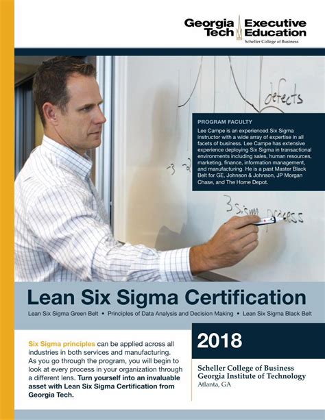 Pdf Lean Six Sigma Certification Georgia Tech Pdf Filelee Campe