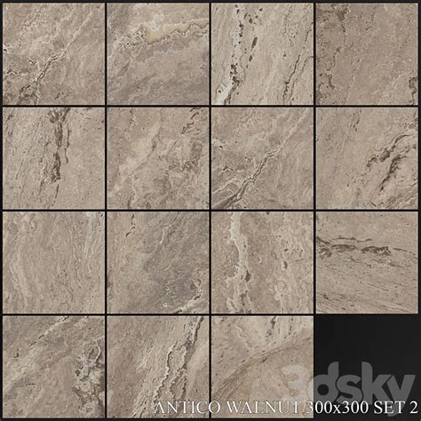 Yurtbay Seramik Antico Walnut 300x300 Set 2 Tile 3d Model