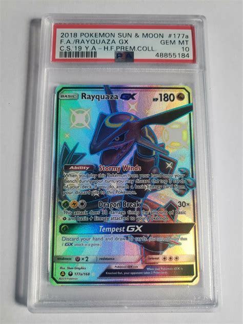 Mavin PSA 10 Shiny Rayquaza GX Full Art Promo Hidden Fates Pokemon Card