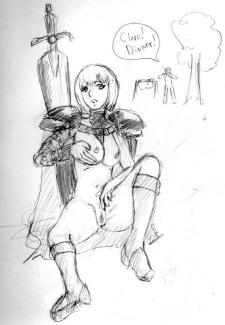 Rule 34 Clare Claymore Claymore Claymore Sword Medium Breasts Monochrome Parody Pussy Raki