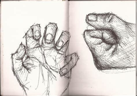 Hands Pen And Ink Observational Drawing Of My Hands Nov Fred