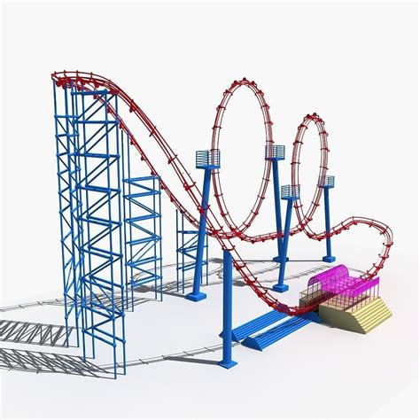 Roller Coaster 3 3D model | CGTrader