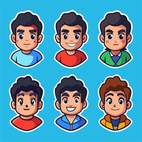 Handsome Guy Stickers Premium Ai Generated Vector