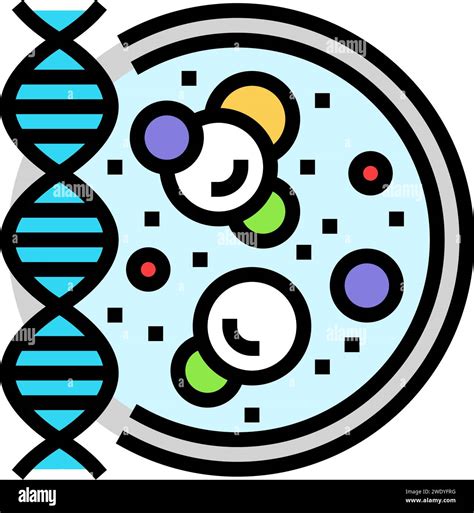 Molecular Biology Cryptogenetics Color Icon Vector Illustration Stock