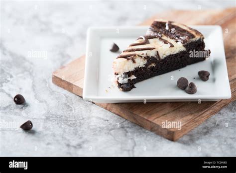 Chocolate swirl cheesecake Stock Photo - Alamy