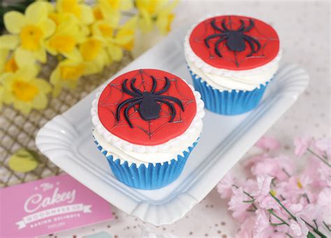 Spider Man Inspired Cupcakes Cakey Goodness