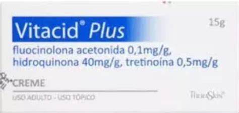 Vitacid Plus Creme 15g Melasma Grave Manchas Escuras Acne Frete grátis