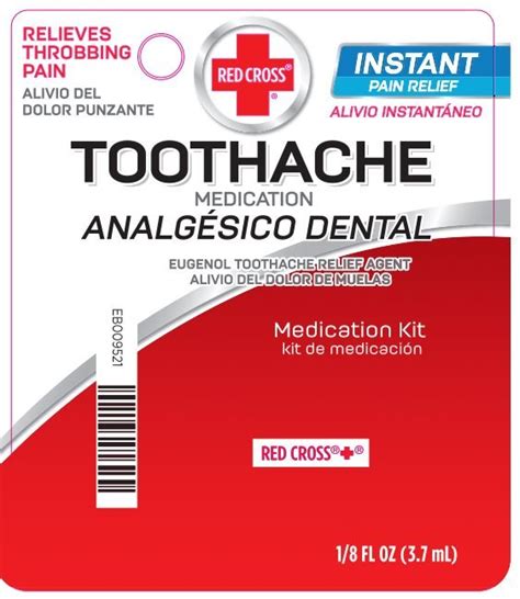 Red Cross Toothache Liquid The Mentholatum Company