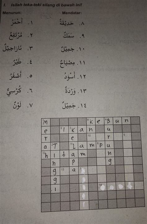 Kunci Jawaban Bahasa Arab Kelas Kurikulum Semester Kunci