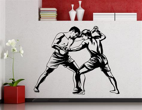 Wrestling Wall Sticker Sports Wrestler Vinyl Decal Home