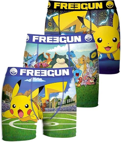 Freegun Calecon Enfant Doux Boxer Gar On Pokemon L Ger Lot De