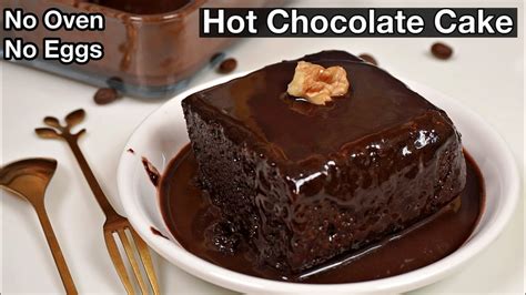 Eggless Melt In Your Mouth Chocolate Cake Quick Hot Chocolate Cake Cake Without Oven Youtube