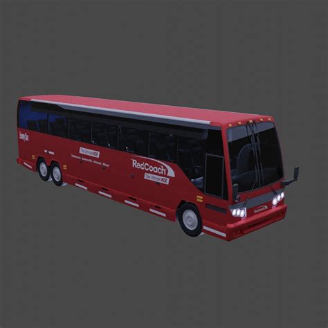 Red Coach Bus 3D model | CGTrader