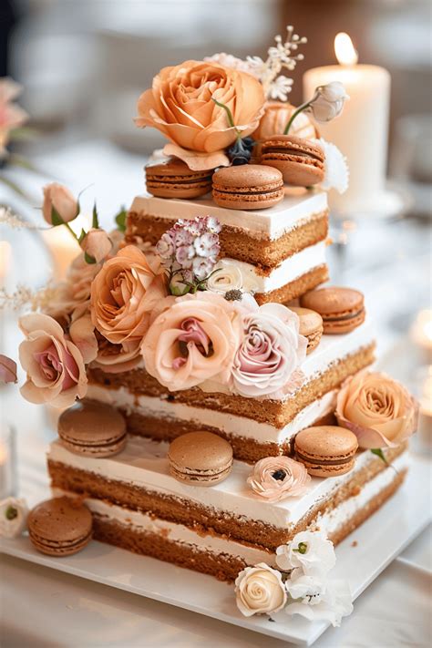 Creative Naked Wedding Cake Ideas You Will Love Confetti Roses