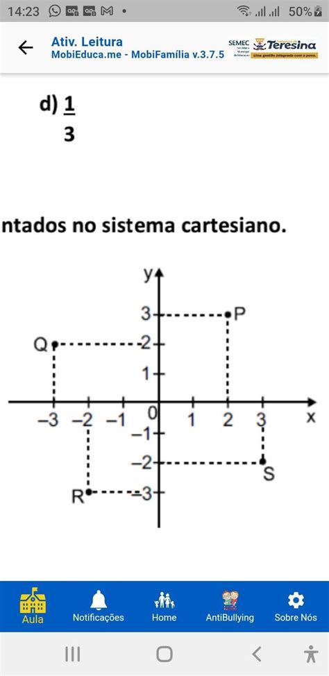 Na Figura Abaixo Temos Quatro Pontos Representados No Sistema