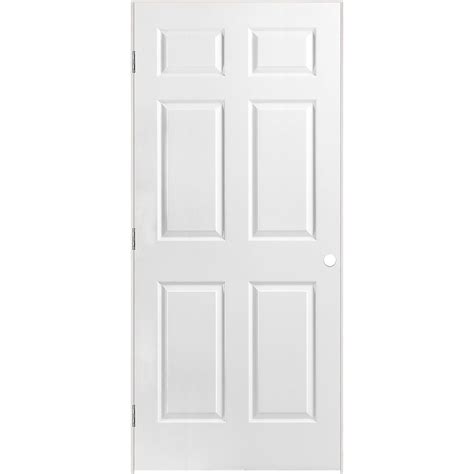 Masonite 36 Inch X 80 Inch Righthand 6 Panel Textured Prehung Interior Door The Home Depot Canada