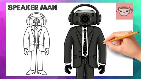 How To Draw Speaker Man