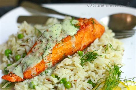 Salmon With Creamy Dill Sauce 10 Minutes Playful Cooking Recipe Creamy Dill Sauce Dill