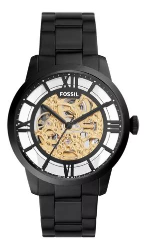 Reloj Hombre Fossil Townsman Mecanico Color De La Correa Negro