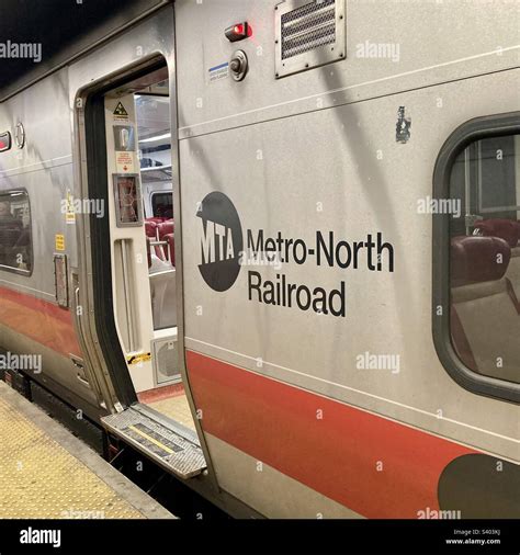 Metro-North Railroad train parked at Grand Central Station in New York ...