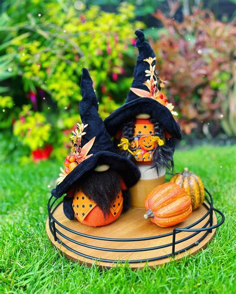 Halloween Gnome Couple Witch Gonk Wicker Gonk Fall Knome