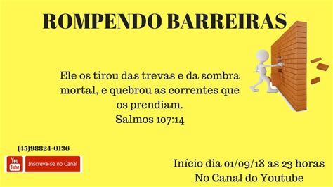 Dia Da Campanha Rompendo As Barreiras Youtube