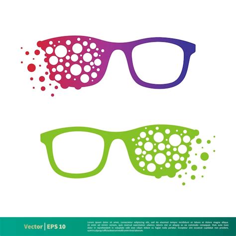 Premium Vector Dot Spread Eyeglass Icon Vector Logo Template