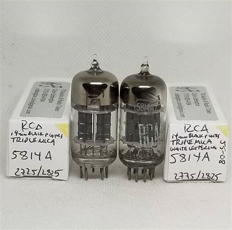 RCA 5814A Black Plate Triple Mica Well Balanced Pair Reverb UK