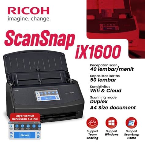 Jual Ricoh Fujitsu Scansnap Ix Scanner Scan Snap Ix Shopee