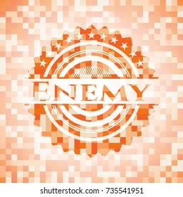 Approve Orange Mosaic Emblem Background Stock Vector Royalty Free